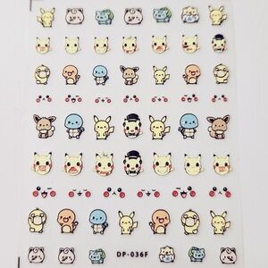 ⭐4/$15 Pokemon 5D Embossed Nail Art Stickers